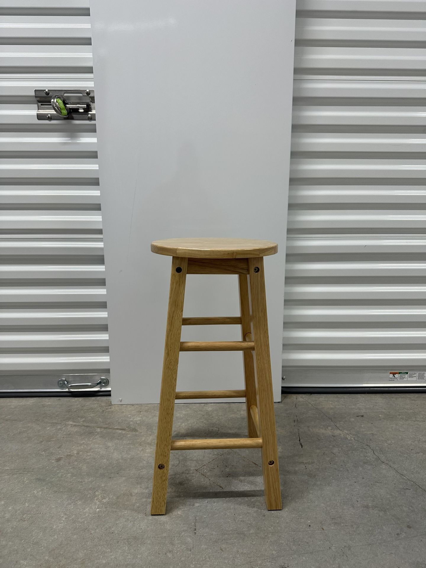 Wooden Drafting Stool With Round Seat