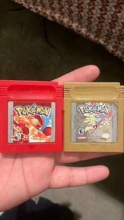 Pokémon Red & Gold versions Game Boy Cartridges