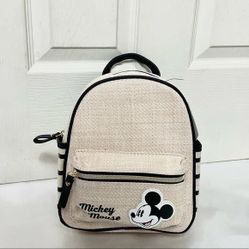 NEW Disney  canvas style backpack womens Mickey Mouse