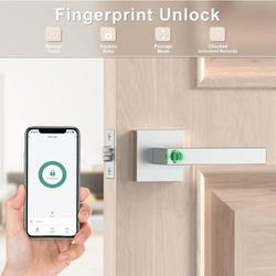 Fingerprint Door Lock with Handle Keyless Entry Door Lock Smart Door Lock for Bedroom Apartment Airbnb Hotel Door Lock TY180S

