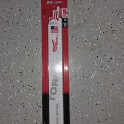 Milwaukee Sawzall TORCH 5 pack 9 inch 10 TPI Thick Metal Blades