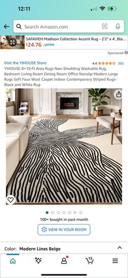 New  8×10 Ft Area Rugs Non-Shedding Washable