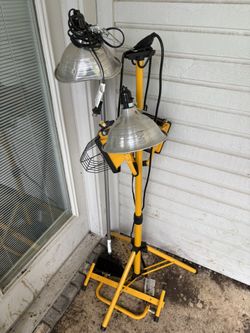 Yellow Dual Work Light Stand