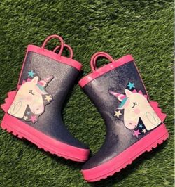 Rain boots kid size 12c used no box