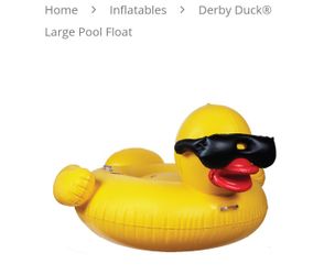 NEW Giant Inflatable Derby Duck Ride-Along (81"x 76"x 44")