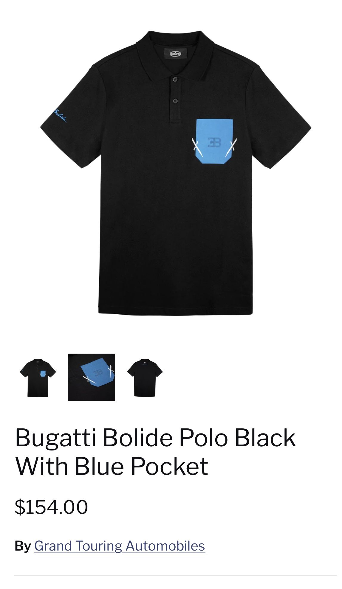 BUGATTI BOLIDE POLO BLACK SIZE XL SLIM