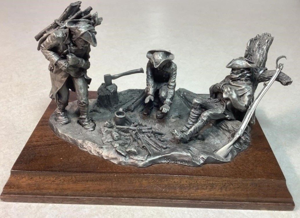 R. Sullivan Wallace Pewter Soldier Campfire Figurine #772