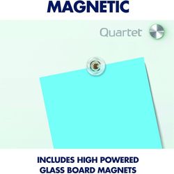 Quartet Magnetic Glass Dry Erase White Board, 4' x 3' Whiteboard, Infinity Frameless Mounting, White Surface (G4836W)