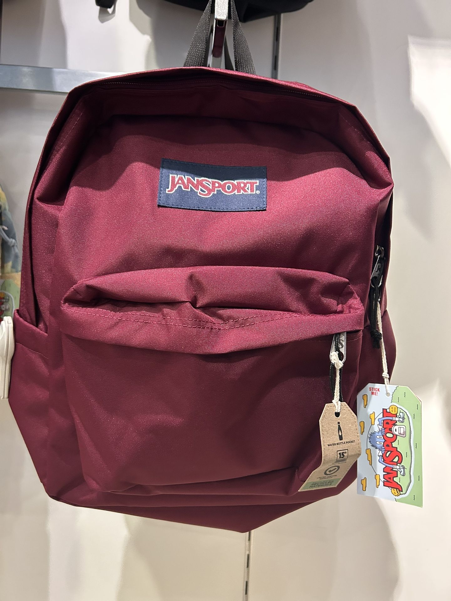 Burgundy Super Break Plus JanSport Backpack 