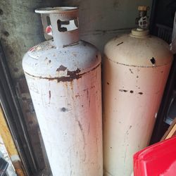 Two 100 Pound Propane Tanks