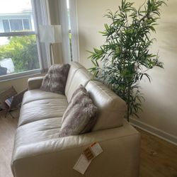 Baers Queen Sofa Bed Natuzzi Leather