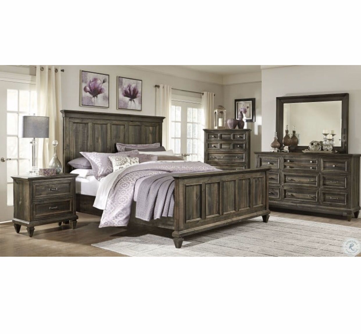 Magnussen Home Calistoga King Bedroom set and Mattress