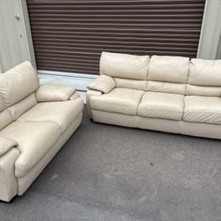 Leather Couch And Love Seat