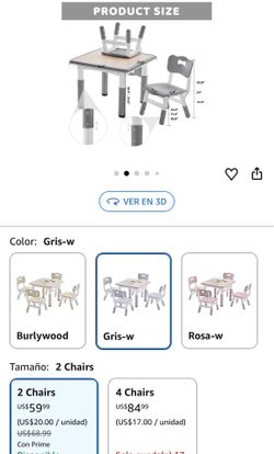 Table set and 2 chairs - mesa para niños
