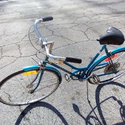 Women's Suburban Blue Vintage Schwinn Bike