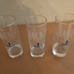 3 Jack Daniels Glasses 