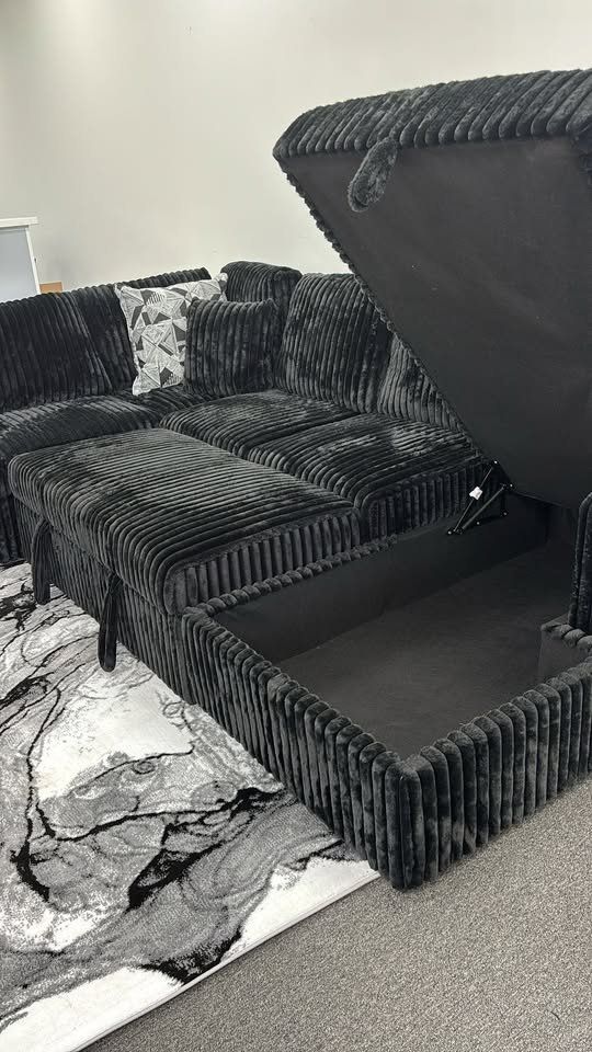 Large, Versatile Soft Jumbo Corduroy Sleeper Sectional Sofa