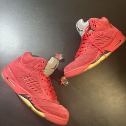 Jordan 5 Red Suede 