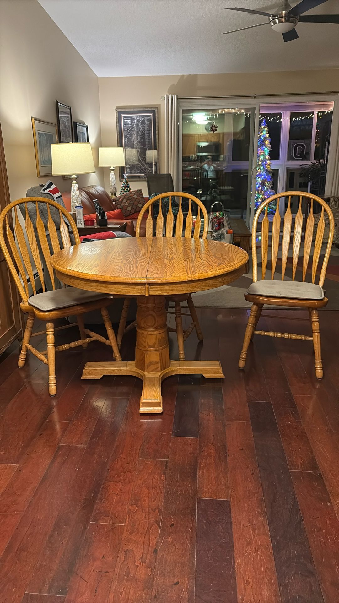 42” Round Oak Dining Table FREE