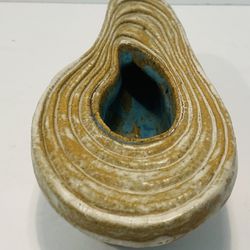 Vintage Blue Eye Studio Ceramic Art Small Sculpture Bowl 8”-3.5”-2.5”