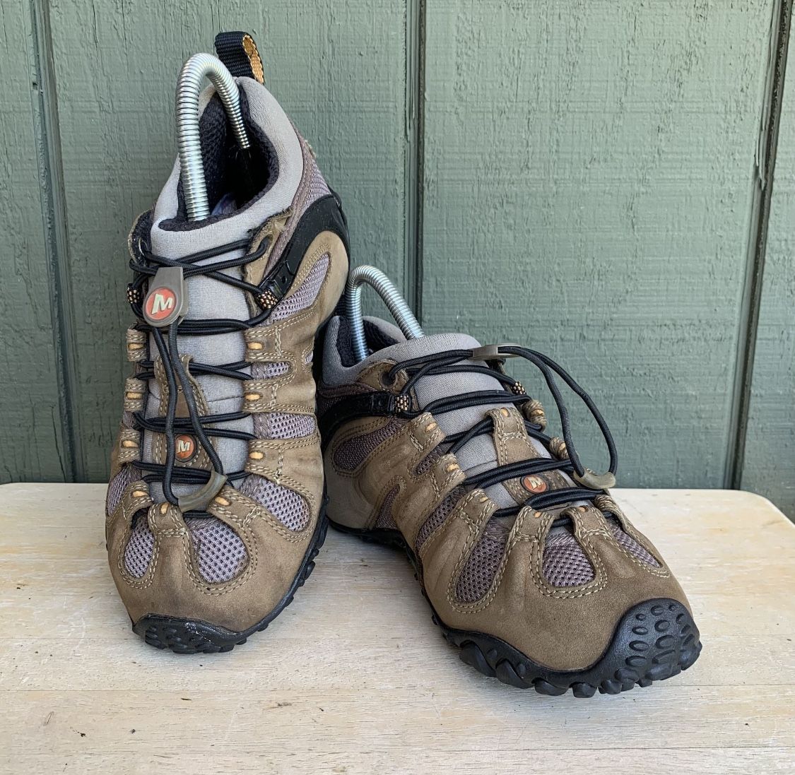 MERRELL Women's Chameleon Stretch 2 Hiking Boots 6.5 Tan Leather Waterproof
