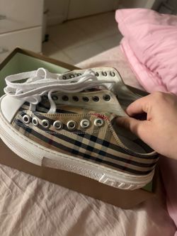 Burberry Check Canvas Low-Top Sneakers
