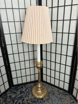 Vintage Brass Candlestick Lamp