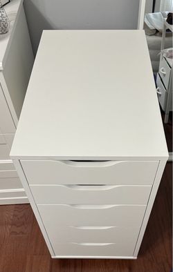 ALEX Drawer unit, white, 14 1/8x27 1/2 with wheels