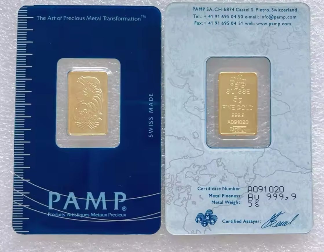 5gram Gold Bar Pamp 
