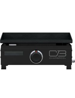 Charbroil 17" Performance Series Portable Tabletop 1 Burner Propane Gas Griddle, Black