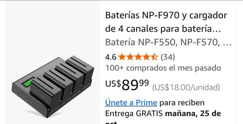NEEWER NP-F970 batteries and 4-channel charger for Sony NP-F970 and NP-F750 batteries

Compatible with NP-F550, NP-F570, NP-F960, NP-F950, NP-F930, an