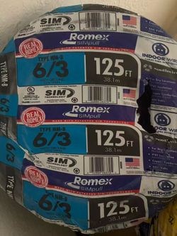 Most Common 6/3 NM-B Wire 125ft 380$