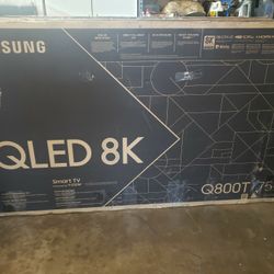 Tv Samsung 75", Q800T, 8K, Dynamic Cristal Display, HDR, Excellent 