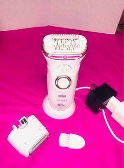 Braun Silk-épil 9 Wet and Dry Epilator Shaver Head Razor 2 in 1 Attachments Smooth Skin Beauty 1 Month of Hair Removal