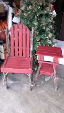 Really cute santa chair and table great for christmas decoration