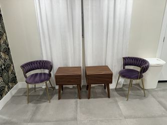 Purple Velvet Accent chairs