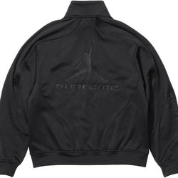 Supreme Jordan Tricot Track Jacket Black (Size Medium)