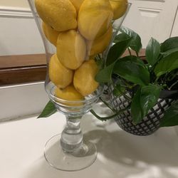 Beautiful Fake Lemon Vase 