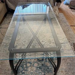 Glass coffee table