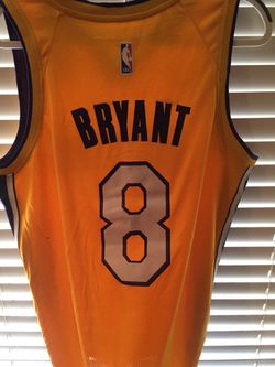 Los Angeles Lakers Kobe Bryant Jersey Yellow Throwback #8 Black Mamba Limited Edition NBA Basketball Nike