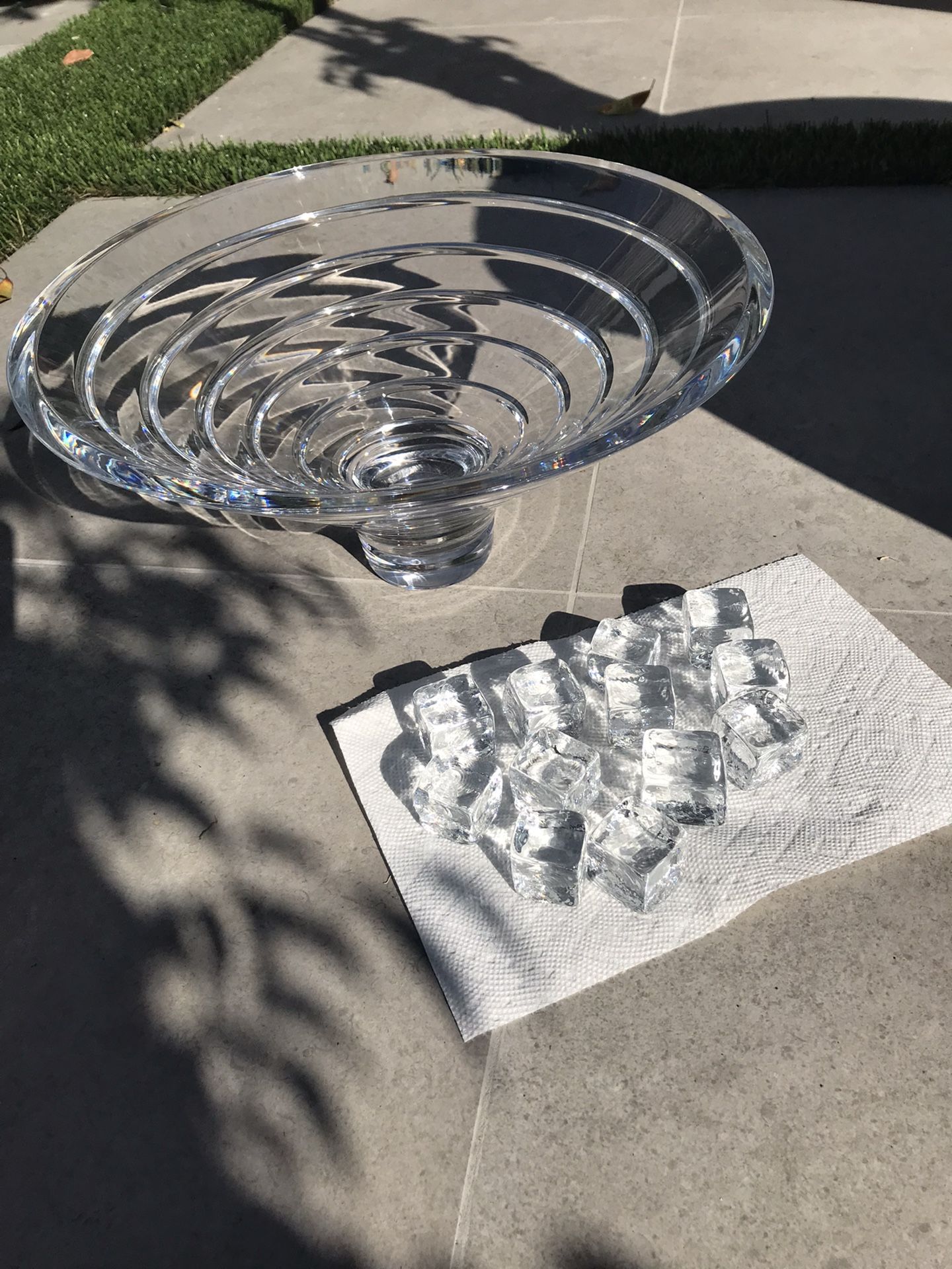 Original Art Decorative Crystal Bowl Home & Garden