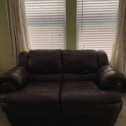 High Quality Leather Loveseat 
