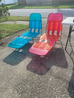 VINTAGE jelly tube chaise loungers
