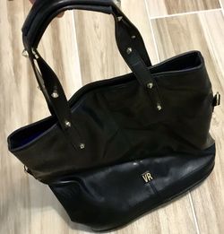 Violet Ray Large Tote Bag with Studded Accents