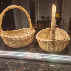 Easter Baskets with 2 rolls Iridescent Cellophane
