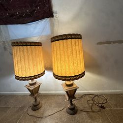 Vintage velvet lamps