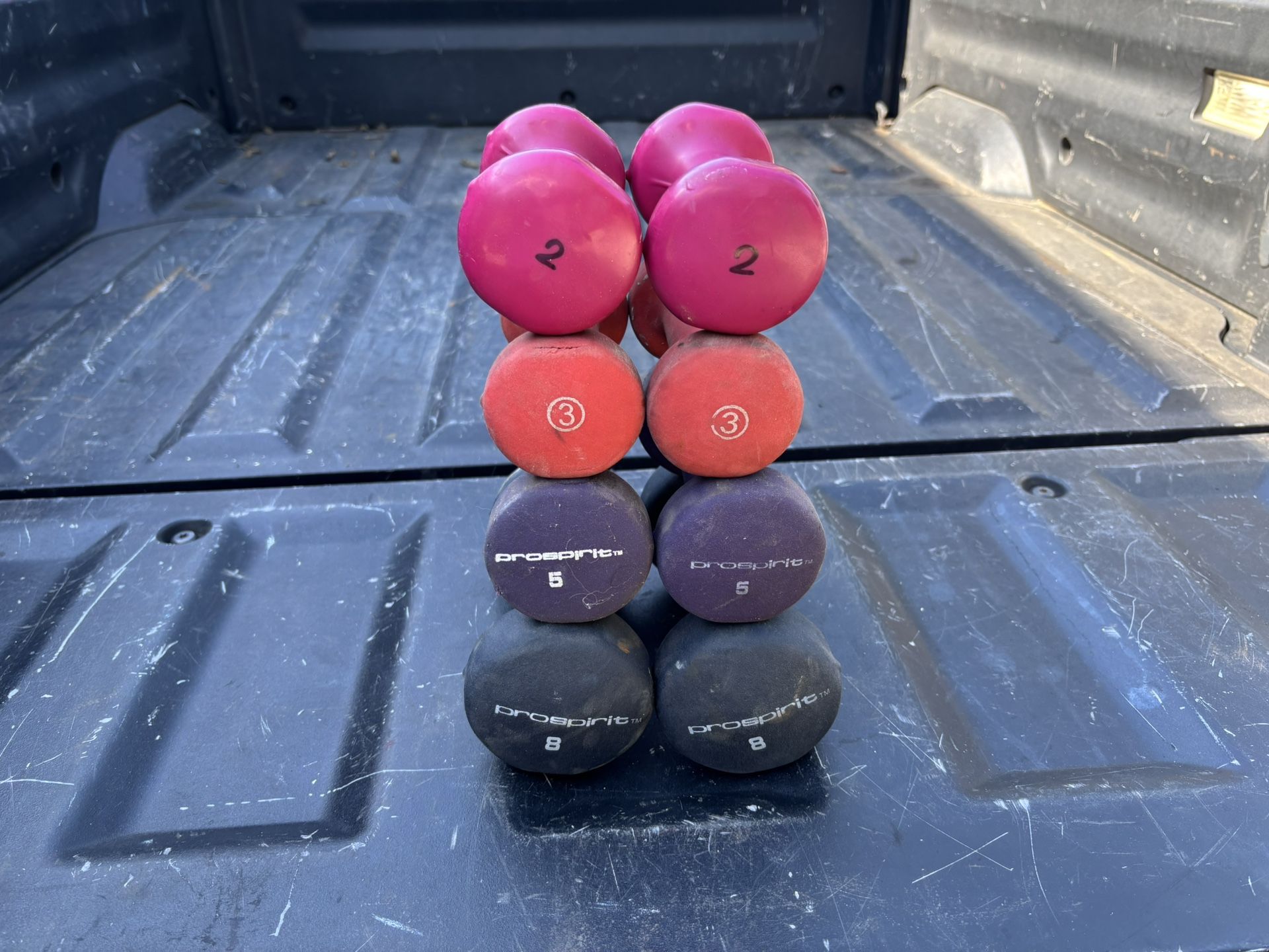 Hexagon Neoprene Dumbbell Weight Set
