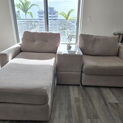 Modern Lounge Sofa w/ Chaise + Built-in Bluetooth Speaker, USB Charging & Storage
