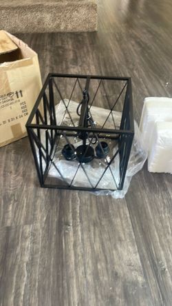 Black metal lamp set of 2 new $30