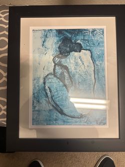 Picasso Framed Art Print Blue Figure